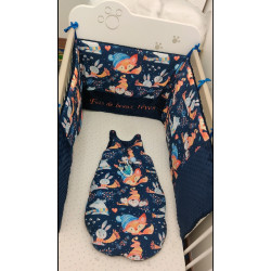 Tour de lit + gigoteuse hiver 6-12 mois